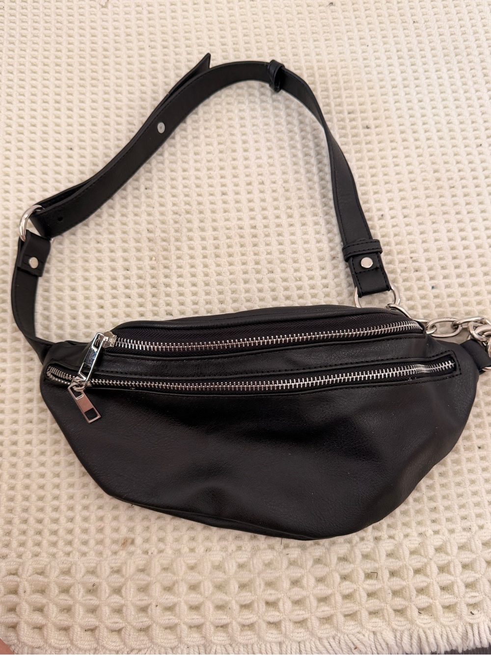 Garage Faux Leather Belt Bag